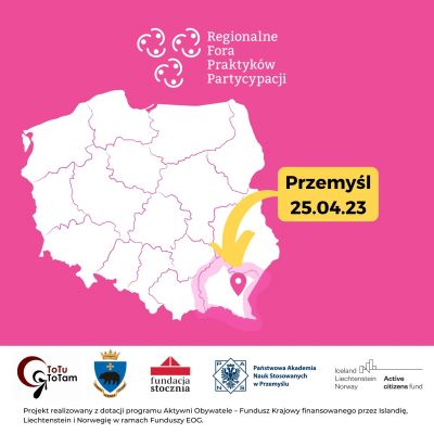 Grafika Regionalne Forum Praktylków Partycypacji